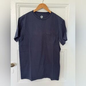 American Giant Men’s Heavyweight Pocket T - navy, medium